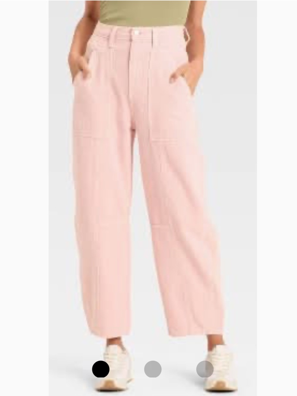 Universal Thread High-Rise Utility Barrel Jean pink see white spots/blotches 10